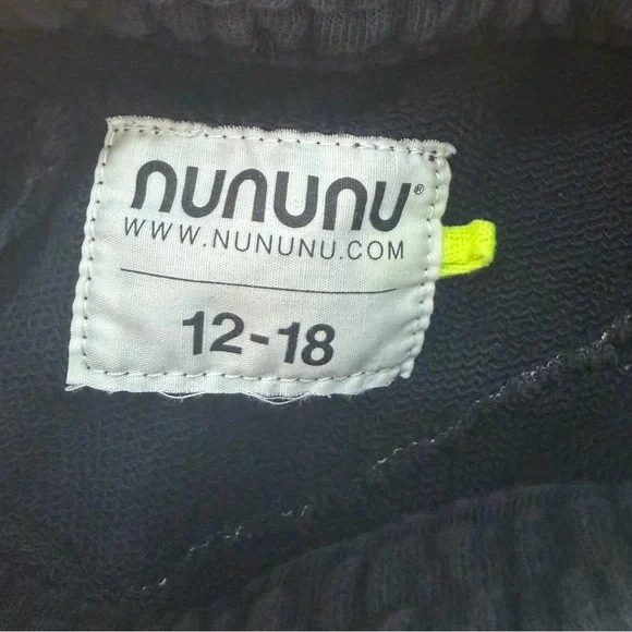 🖤Nununu Baby Black & Silver Colorblock Shorts 12–18M - Picture 3 of 6